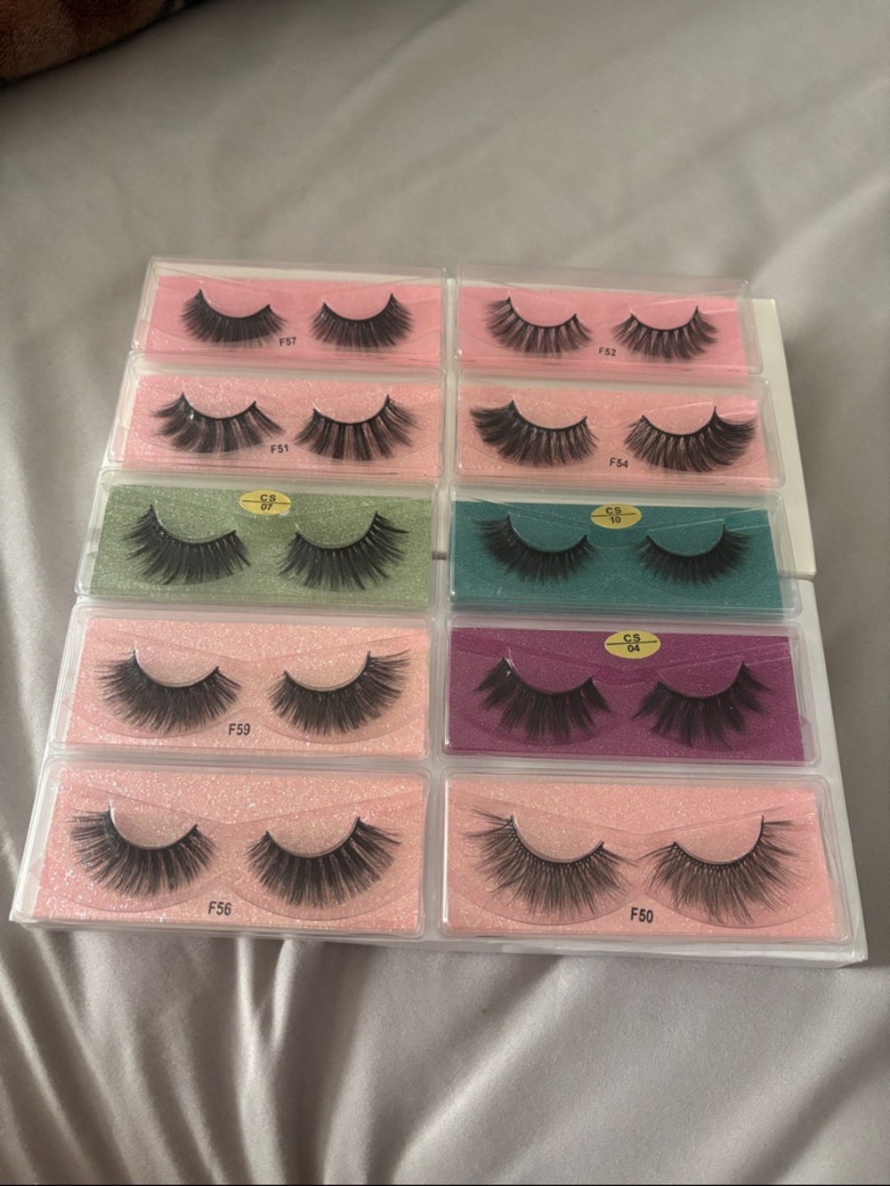 10-Pack Multi Style Flared False Eyelashes